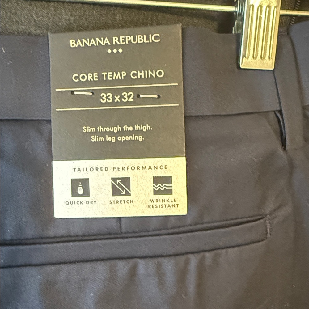 NWT Banana Republic Men's Dark Navy Dress Pants - Picture 2 of 6